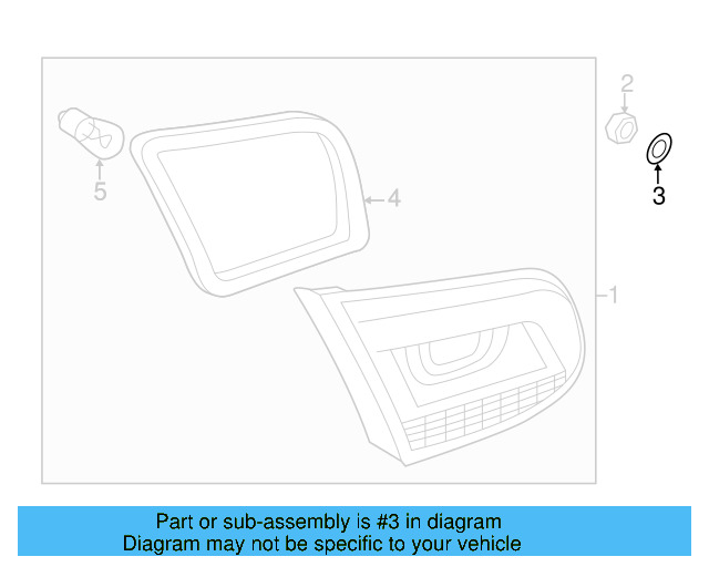 Tail Lamp Assembly Washer N-011-547-8 - View 2