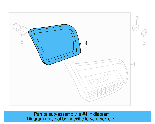 Tail Lamp Assembly Gasket 1Q0-945-192-B - View 4