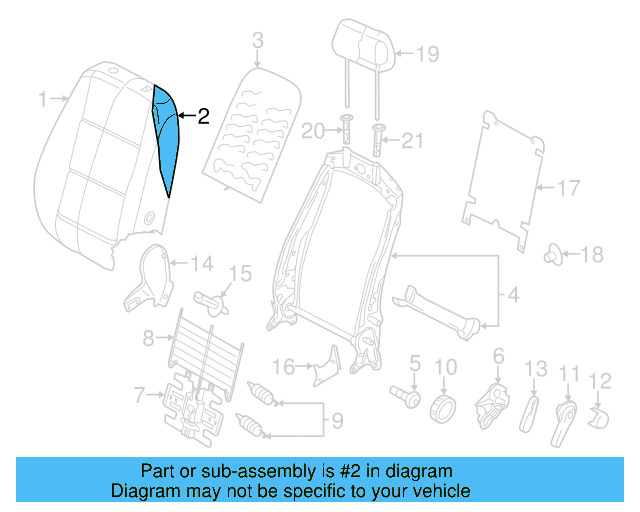 Seat Back Pad 5N0-881-775-BD
