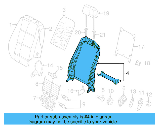 Seat Back Frame 5N0-881-515-D - View 3