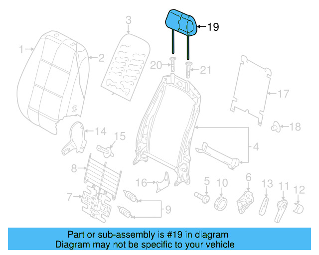 Headrest 5N0-881-903-D-ZRE