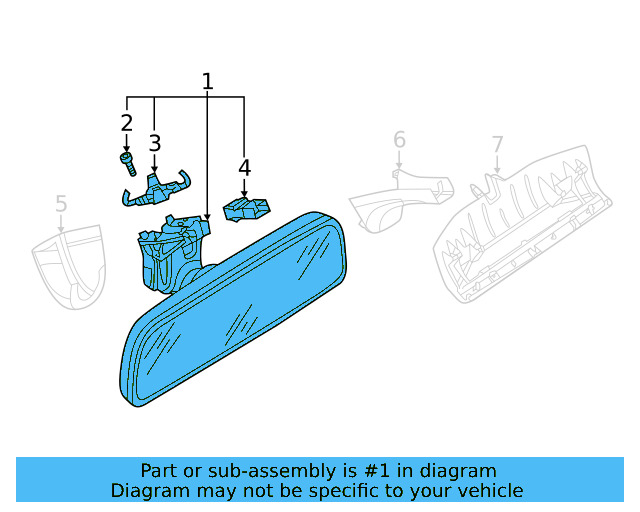 Mirror Inside 3C0-857-511-J-9B9 - View 68