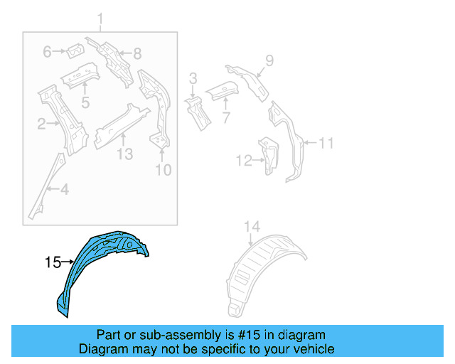 Inner Wheelhouse 7P0-810-363-A - View 2