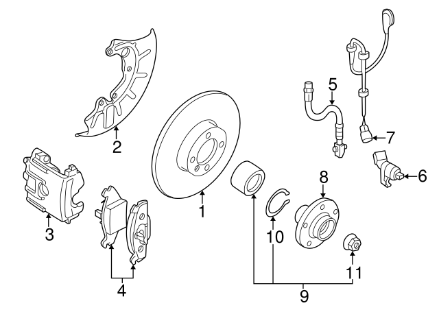 ABS Wheel Speed Sensor 1J0-927-804 - View 28