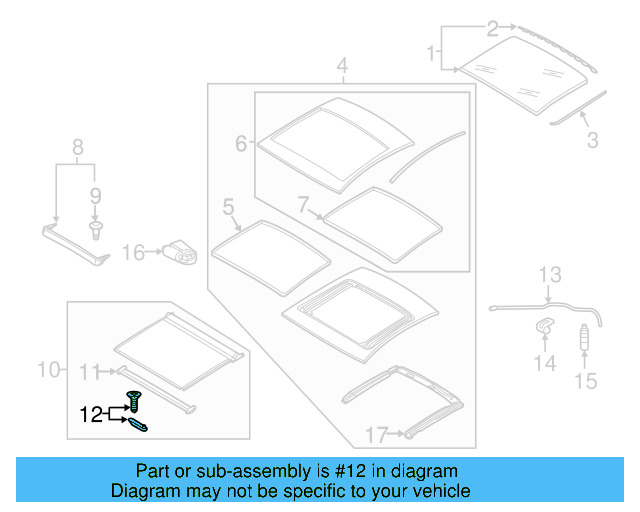 Sunshade Handle 6R0-898-924 - View 5