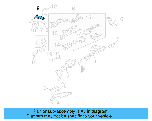 Headlamp Bracket 1C0-805-304-E - View 11