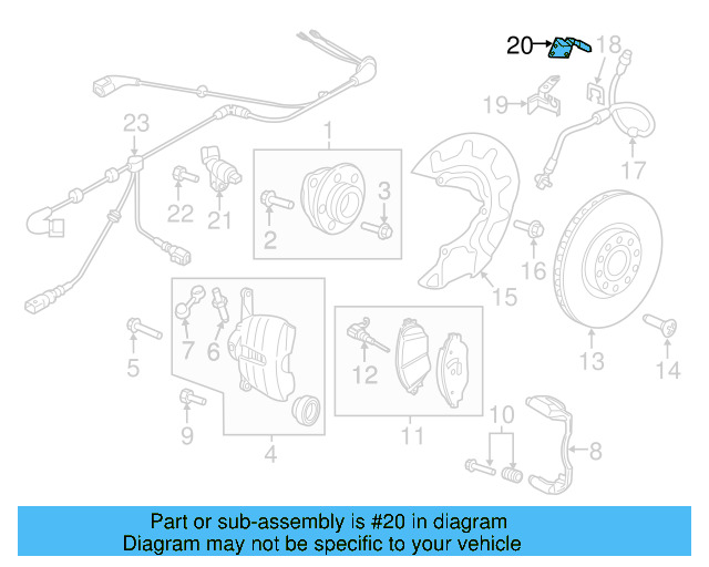 Brake Hose Bracket 5Q0-611-846-B - View 37