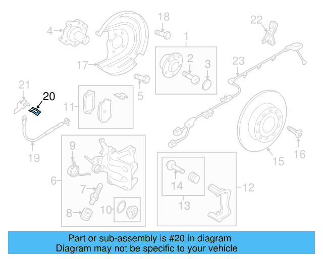 Brake Hose Bracket 5Q0-611-846-B - View 22