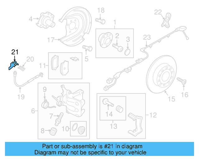 Brake Hose Bracket 5Q0-611-846-B - View 24