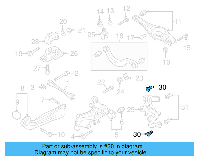 Mount Bracket Rear Bolt N-105-695-01 - View 13
