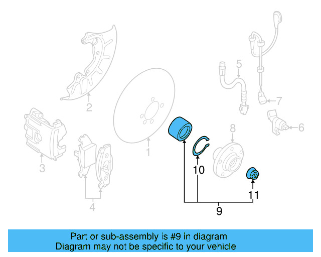 Bearing Assembly 1J0-498-625-A - View 13