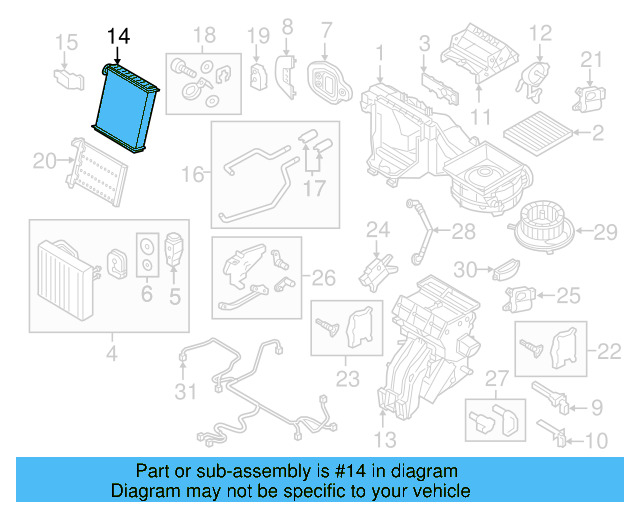 Heater Core 5Q0-819-031-A - View 7
