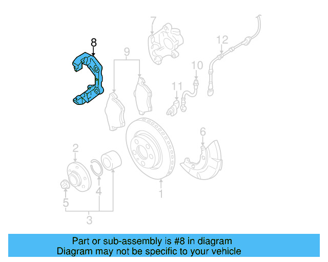 Disc Brake Caliper Bracket 3B0-615-125 - View 13