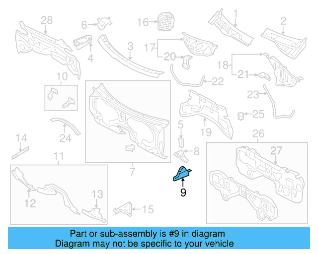 Sound Absorber 7P0-863-924-B - View 15