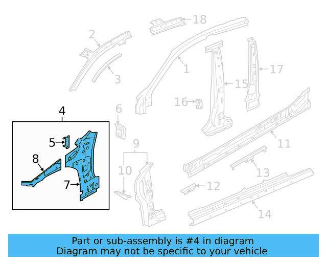 Inner Hinge Pillar 3G8-802-124