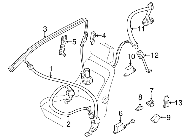 Lap Belt 535-880-707