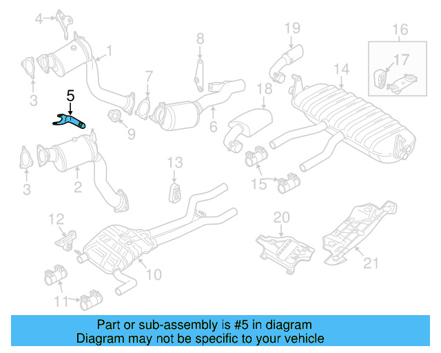 Catalytic Converter Bracket 7P0-253-047-C - View 9