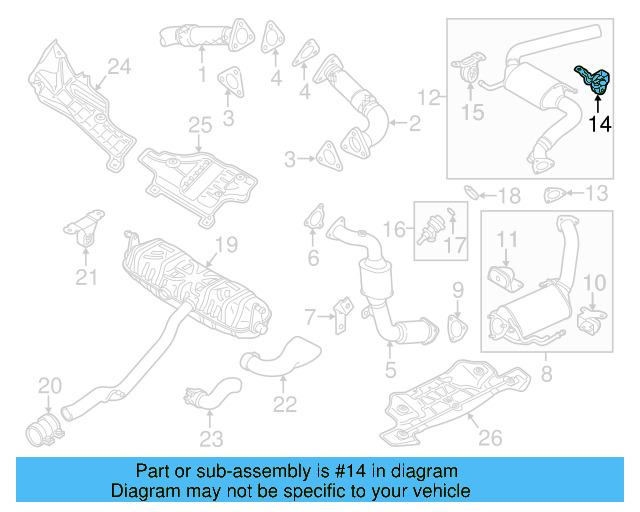 Muffler & Pipe Front Bracket 7L8-253-144-B - View 12