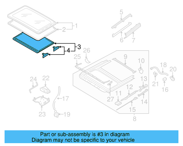 Sunshade 8D0-877-255-D-PMW