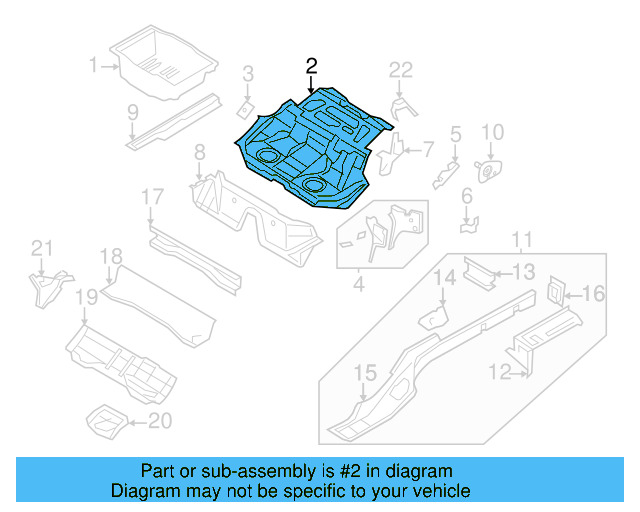 Center Floor Pan 3C0-813-115-B - View 8