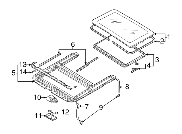 Sunshade Guide 8D5-877-165-A - View 39