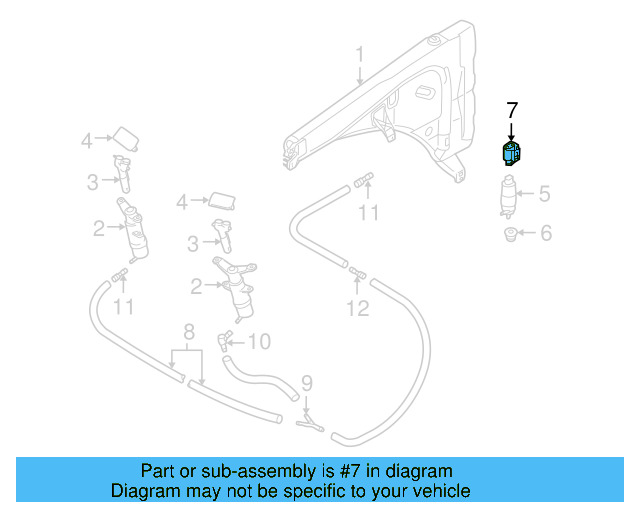 Headlight Washer Pump Connector 1J0-973-722-A - View 3