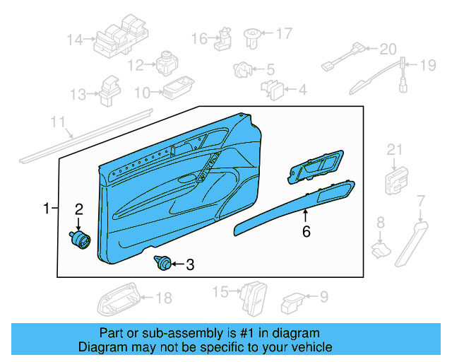 Door Trim Panel 5GM-867-012-T-DGX