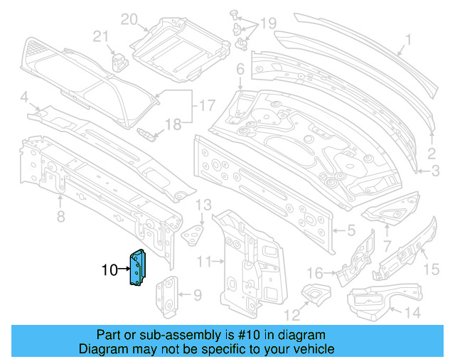 Partition Panel Inner Support 5C3-813-655