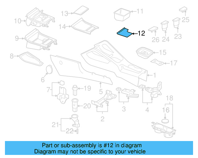 Console Mat 1K0-863-330-A-9B9 - View 39
