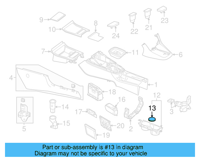 Cup Holder Insert 1Q0-863-135-95T - View 15