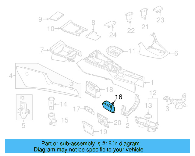 Cup Holder Insert 1Q0-863-135-82V
