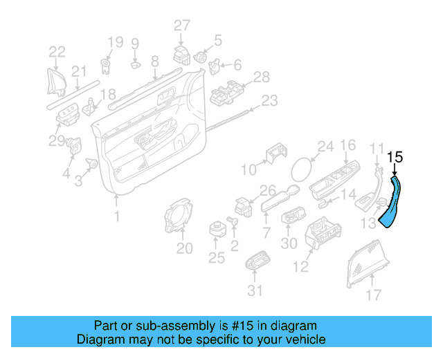 Door Panel Handle Cover 1K0-868-040-B-3Z7 - View 18