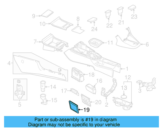 Console Trim Panel 1K0-919-323-81U