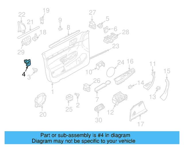 Door Mirror Trim Ring 1K9-837-973-C-82V - View 7
