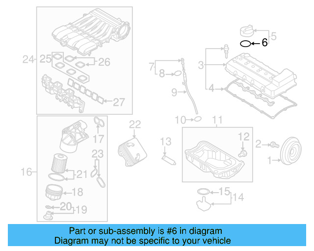 Filler Cap Gasket 06A-103-483-D - View 79