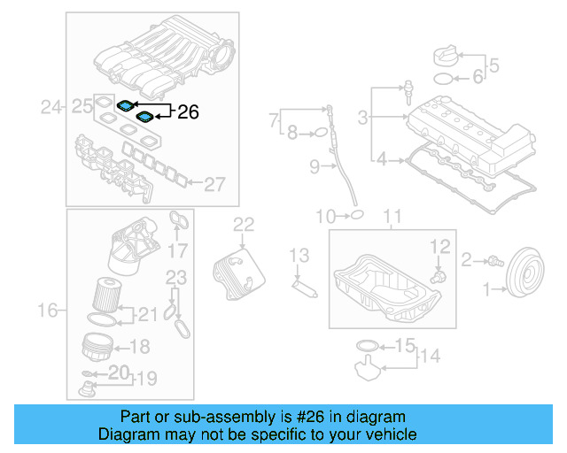 Engine Intake Manifold Gasket 03H-133-237-J - View 20