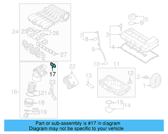 Oil Filter Housing Gasket 03H-115-441 - View 13