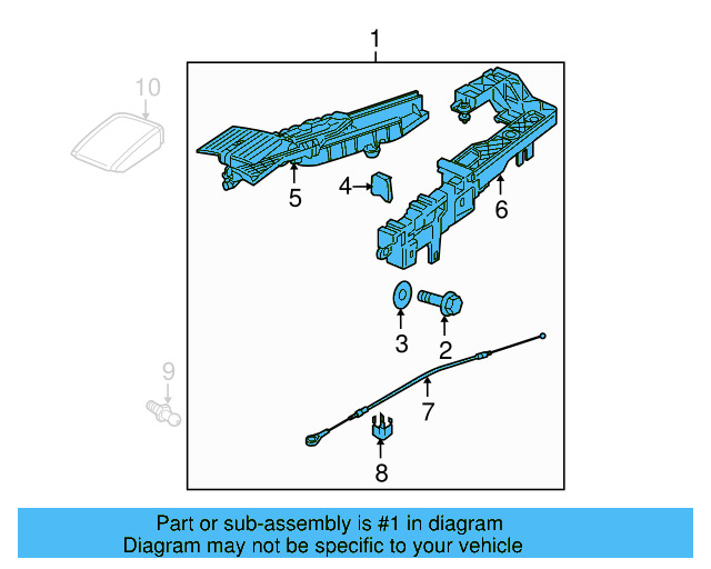 Hinge Cover 1Y0-868-851-E - View 4