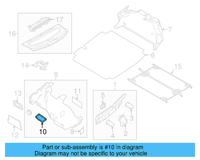 Lower Center Pillar Trim Clip 4A0-867-276-B - View 184
