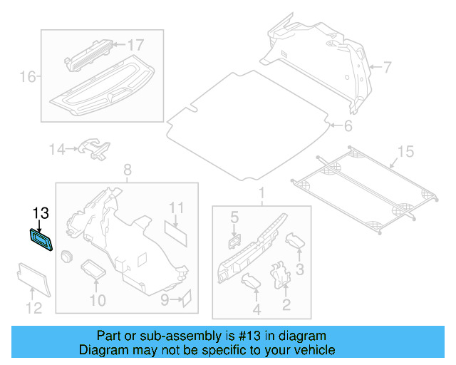 Interior Quarter Panel Trim Panel 1K9-867-427-N-WXV - View 16