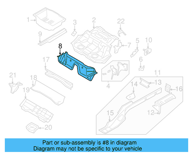 Floor Cross 3C0-803-533-A - View 9