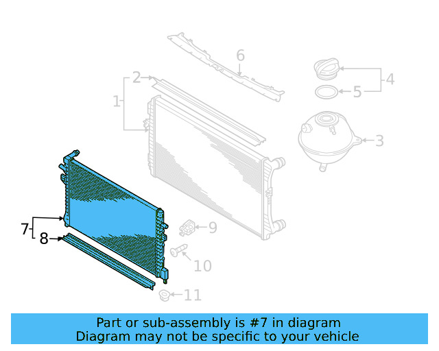 Auxiliary Radiator 5QM-121-251-R - View 3