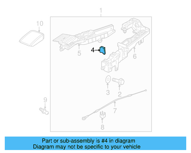 Hinge Cover Clip 1Y0-871-719 - View 3