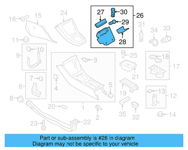 Storage Compartment 5N1-863-284-B-23T - View 2