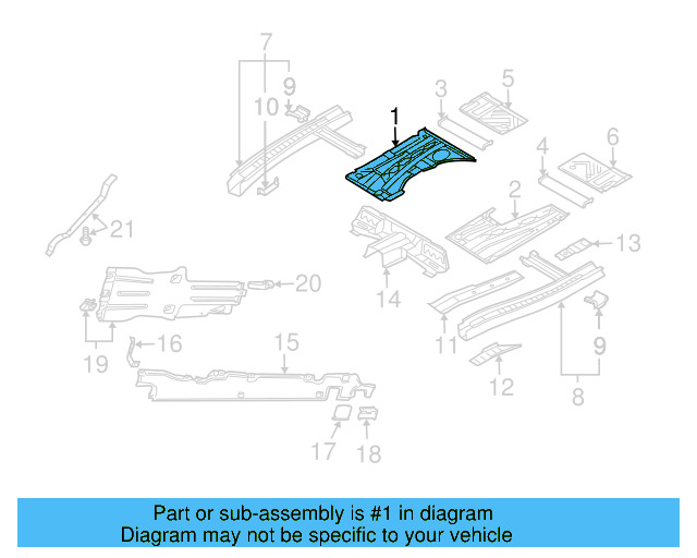 Floor Pan 7L0802016E - View 2