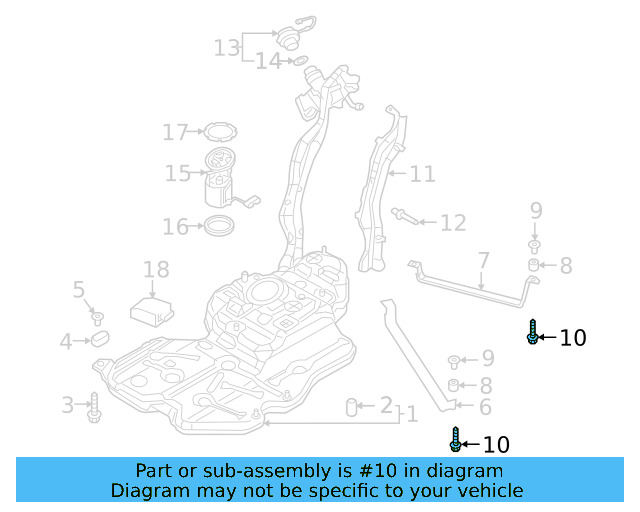 Tank Strap Mount Bolt N-911-591-01 - View 2