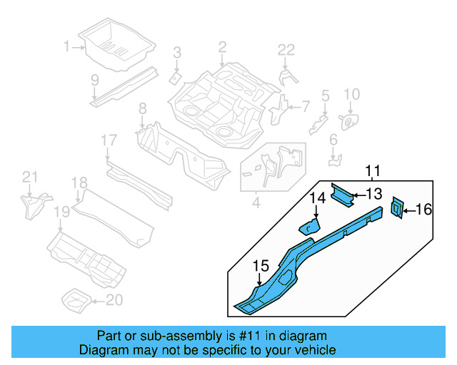 Side Member Assembly 3C0-803-502 - View 8