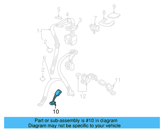 Buckle End 3B0-857-740-E-FCN - View 3