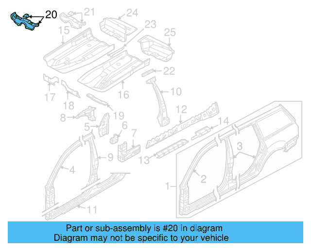 Seat Support 8E0-803-174 - View 10