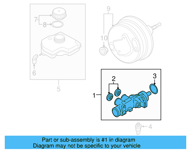 Master Cylinder 3D0-611-021 - View 2